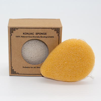 Different Shapes Turmeric Powder for All Skin Facial and Physical Cleaning Konjac Sponge