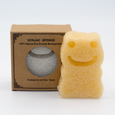 Different Shapes Turmeric Powder for All Skin Facial and Physical Cleaning Konjac Sponge
