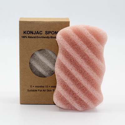 Smoky Rose Red Konjac Facial Cleansing Sponge Dead Skin Exfoliator Body Sponge