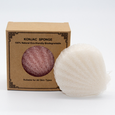 7.8*7.5cm Private Label Activated Shell Konjac Sponge For Skin Cleansing