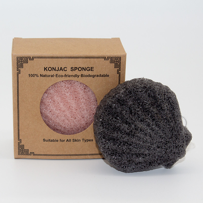 7.8*7.5cm Private Label Activated Shell Konjac Sponge For Skin Cleansing