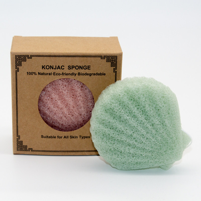 7.8*7.5cm Private Label Activated Shell Konjac Sponge For Skin Cleansing
