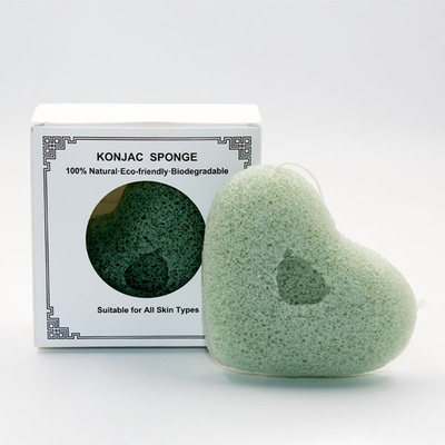 No Additives Heart Shaped Purple Konjac Sponge For Cleaning Massage