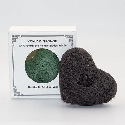 No Additives Heart Shaped Purple Konjac Sponge For Cleaning Massage