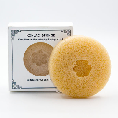 Private Label Skin Care Round Konjac Cleansing Sponge PH Balanced