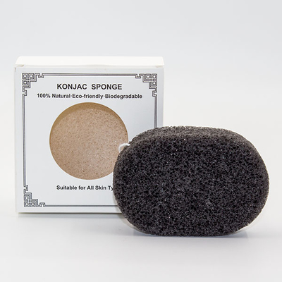 5g Oval Bath Sponge Green Tea Konjac Exfoliating Sponge For Sensitive Skin
