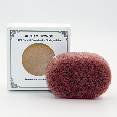 5g Oval Bath Sponge Green Tea Konjac Exfoliating Sponge For Sensitive Skin